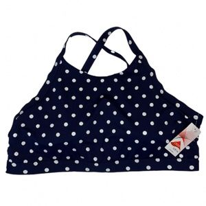 LANDSEND WOMEN’S PLUS SIZE Chlorine Resistant Cross Back Bikini Swim Top